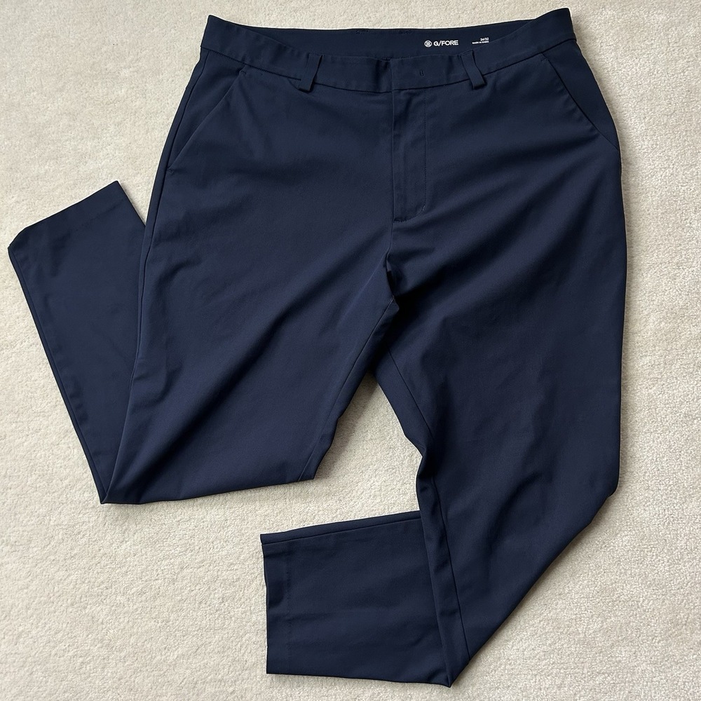 G/Fore Golf Pants Mens 34x27 Navy Tour 5-Pocket Straight Stretch Performance